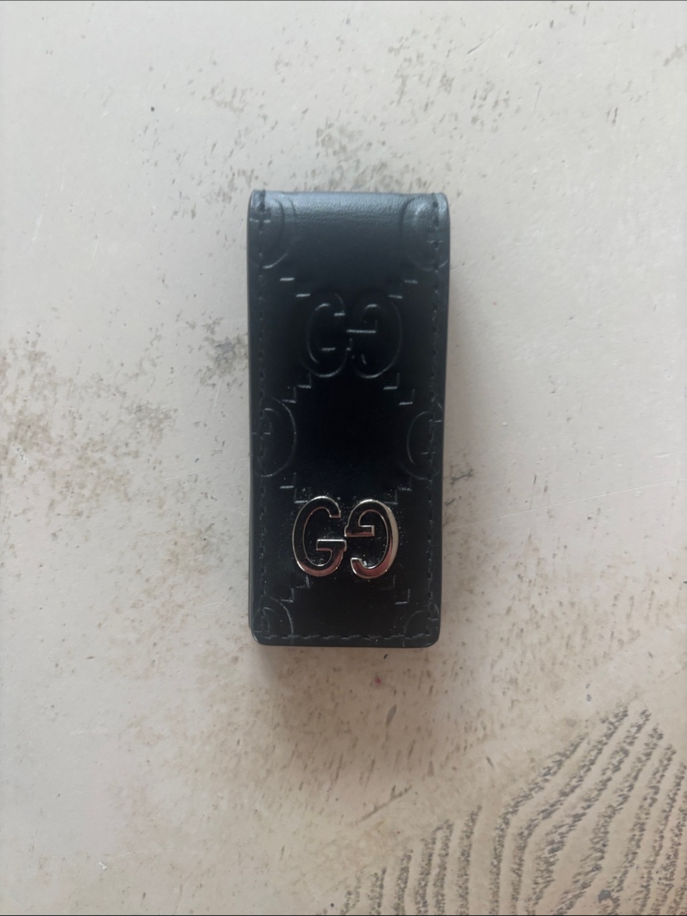 Black Gucci money clip